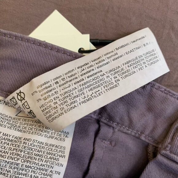 Pull & Bear Womens Small Denim Jeans Lavender Purple Straight Ankle Mid Rise - Picture 15 of 15